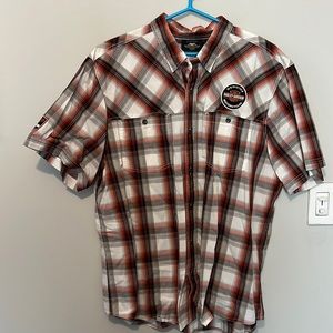 Harley Davidson short sleeve button up shirt 2X